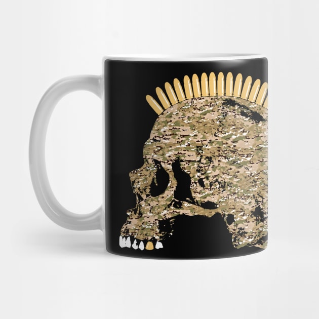 Bullet Mohawk Skull in MultiCam by RawSunArt